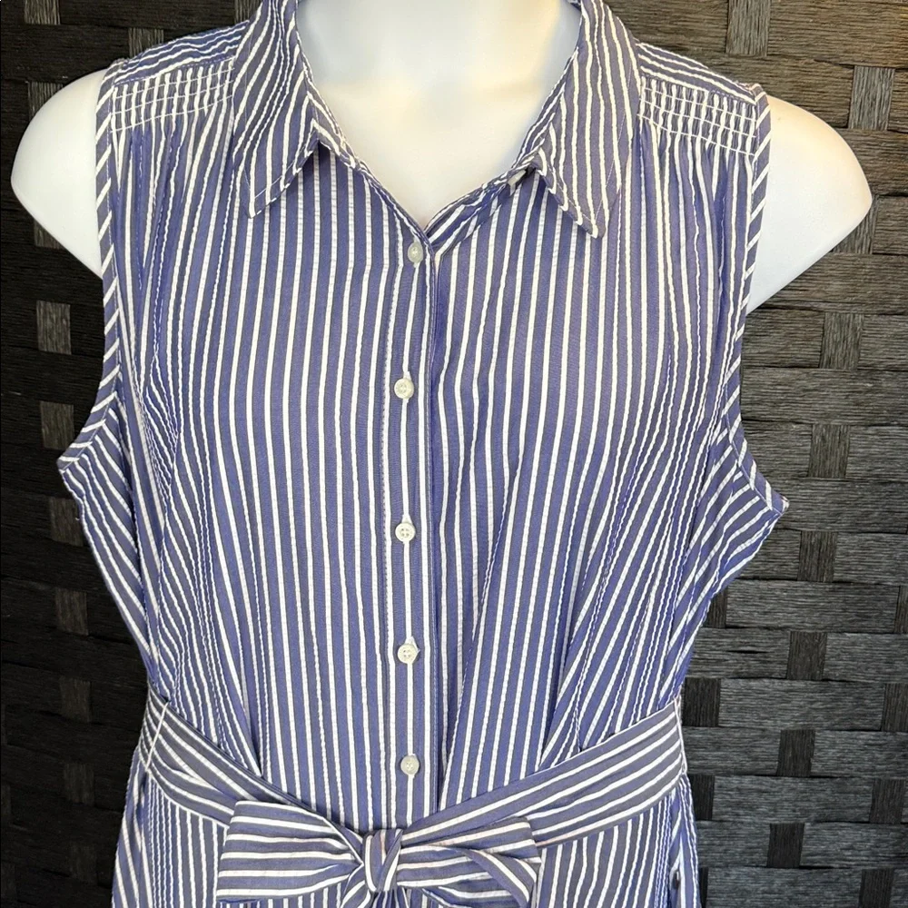 Tommy Hilfiger Blue and White Striped Maxi Dress - Picture 2 of 6